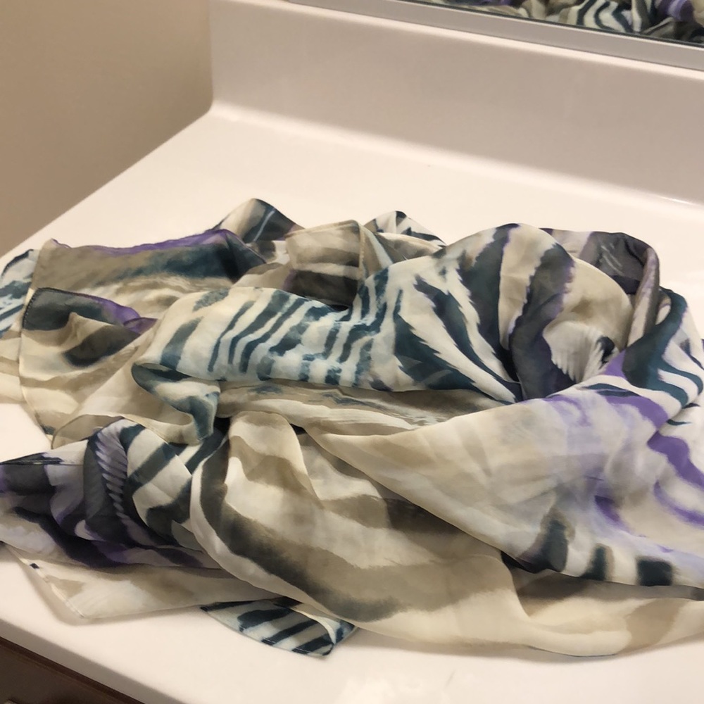 Chico’s gorgeous colorful zebra striped wrap/scarf